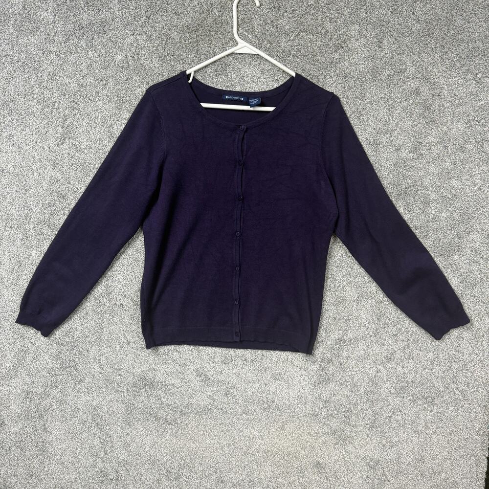 Architect Cardigan Sweater L Minimalist Quiet Luxury Old Money Librarian Core